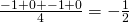 \frac{-1+0+-1+0}{4}&=-\frac{1}{2}