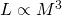 L \propto M^3